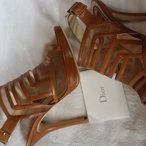 Dior platform peep toe sandal
